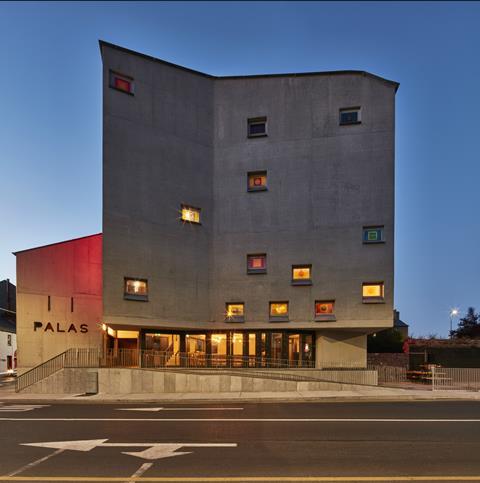 The Pálás Cinema in Galway, which features resin-coated windows designed by Patrick Scott