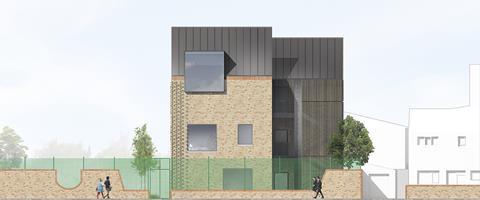 North elevation of Architecture Initiative's new Langdon Park Sixth Form building