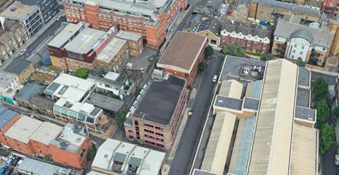 Aerial View of Loman Street in Southwark  