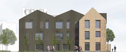 South elevation of Architecture Initiative's new Langdon Park Sixth Form building