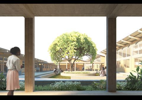 District Hospitals_Central Courtyard View_Adjaye Associates