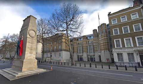 William Whitfield and Andrew Lockwood's Richmond House behind the Cenotaph