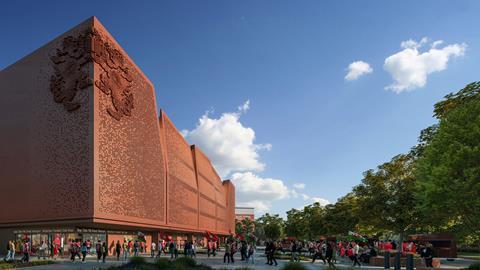 Wrexham Stadium_Kop Stand - Facade © Populous (1)