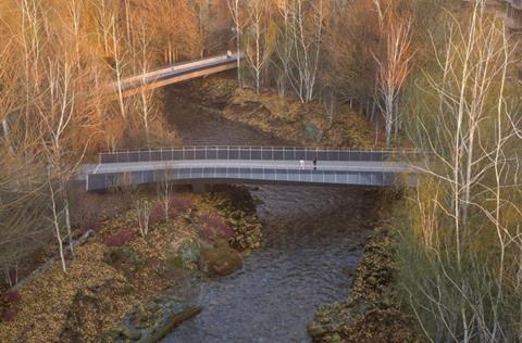 Visualisation of Culture Bridges, Lilleakerbyen, Oslo © Moxon Architects