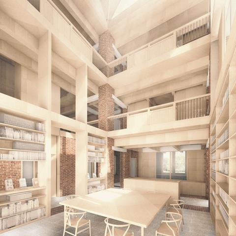 Niall McLaughlin library for Magdalene College Cambridge - Ground Floor Reading Room