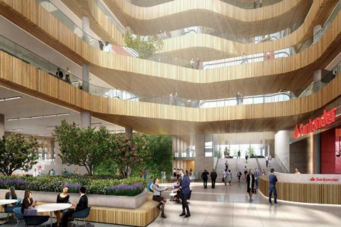 LOM Architecture and Design's vision for the interior of Santander UK's new Milton Keynes technology base