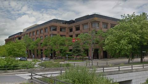 Santander UK's current main office building in Milton Keynes