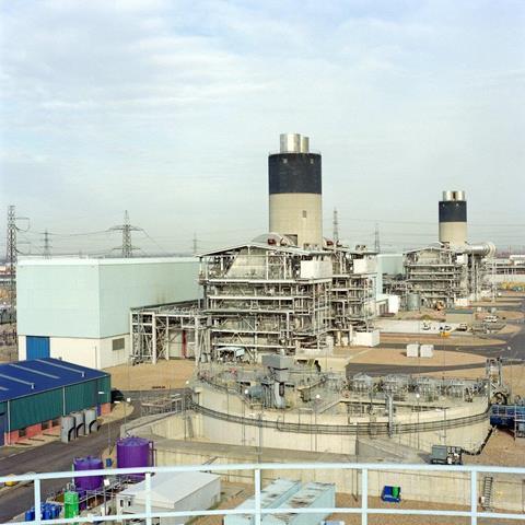 Photo of the former Barking Reach Power Station at Dagenham Dock