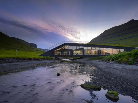 Henning Larsen's Eysturkommuna town hall in Nordragota, Faroe Islands