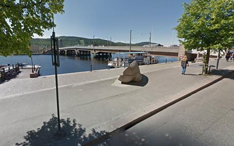 The current bridge in Drammen, Norway