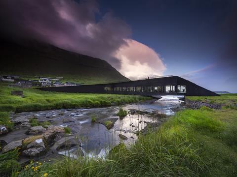 Henning Larsen's Eysturkommuna town hall in Nordragota, Faroe Islands