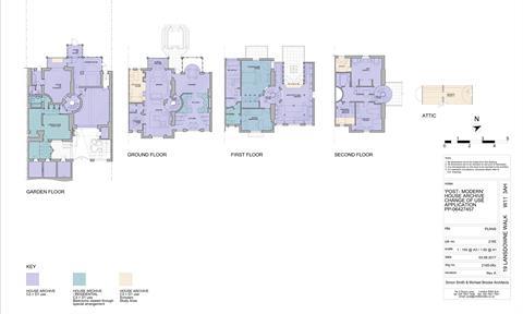 Charles Jencks' Thematic House on Lansdowne Walk - floor plans