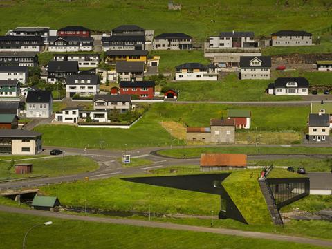 Henning Larsen's Eysturkommuna town hall in Nordragota, Faroe Islands