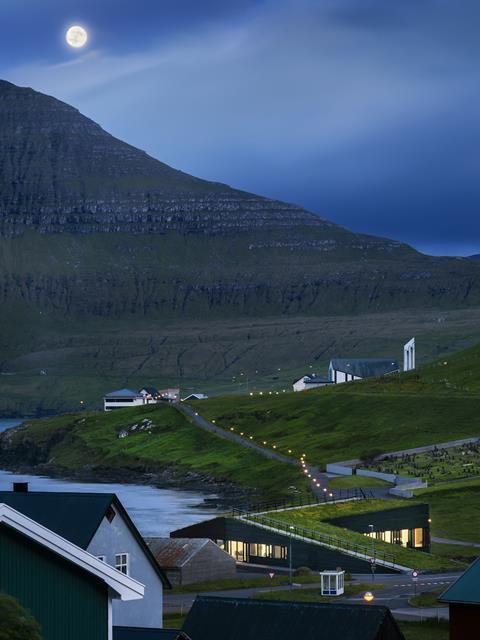 Henning Larsen's Eysturkommuna town hall in Nordragota, Faroe Islands