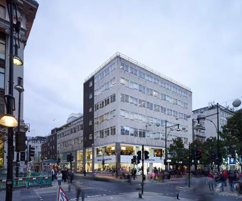 The current building at the 388-396 Oxford Street