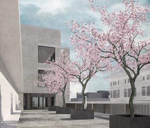 The fifth-floor roof terrace proposed by Grafton Architects for 388-396 Oxford Street