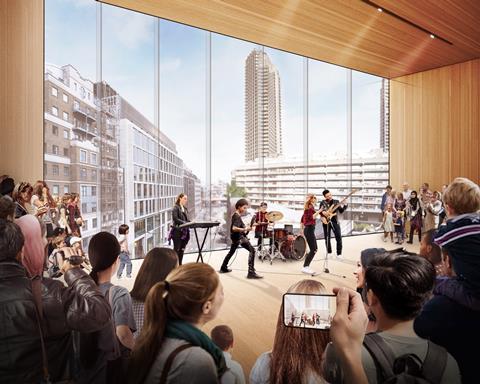 Performance studio at Diller Scofidio & Renfro's proposed Centre for Music