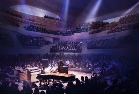 The concert hall at Diller Scofidio & Renfro's proposed Centre for Music