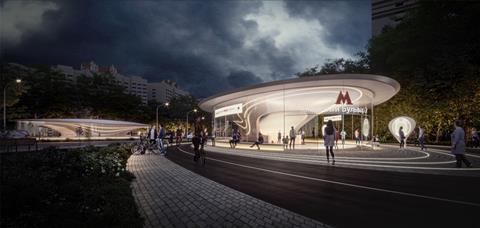 Winning Zaha Hadid Architects proposal for Klenoviy Bulvar 2 station in Moscow_Pavilion (1)