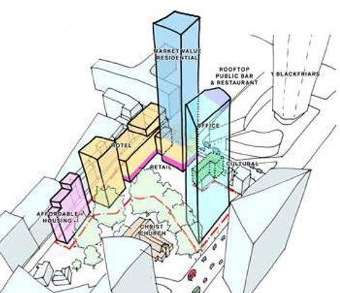 Wilkinson Eyre's 18 Blackfriars scheme - the site