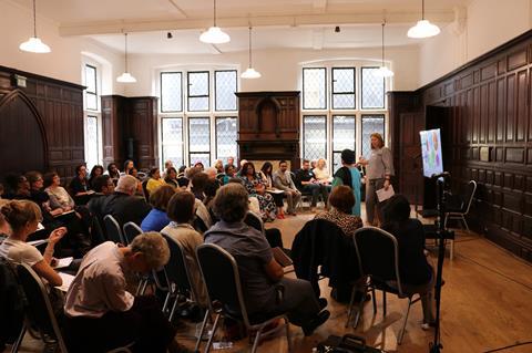 Toynbee Hall lecture room, Aldgate, Whitechapel, Tower Hamlets