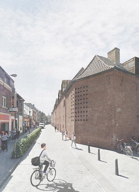 Corner. David Kohn Architects' scheme for Hasselt University beguinage