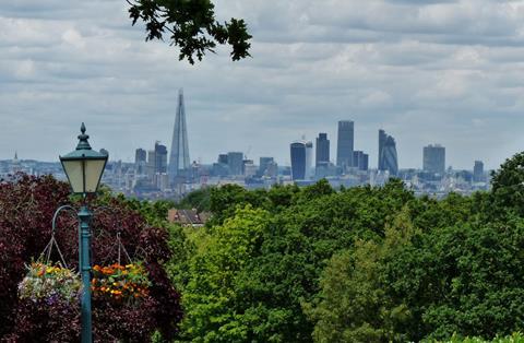Unprotected view from the Horniman Museum in Forest Hill