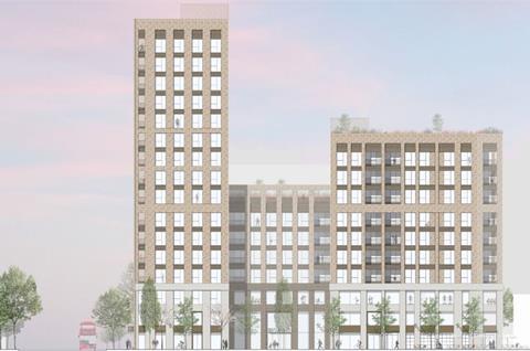 Blocks A, B and C of the seven blocks forming part of Child Graddon Lewis' Peel Place proposals for south Kilburn
