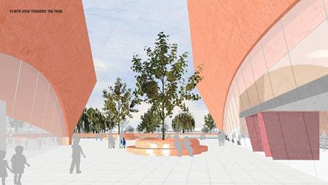 Concept design for Adjaye Associates' Winter Park Public Library in Florida