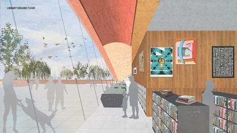 Concept design for Adjaye Associates' Winter Park Public Library in Florida