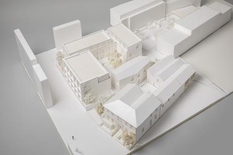 Model of Stanton Williams' Emmanuel College, Cambridge proposals