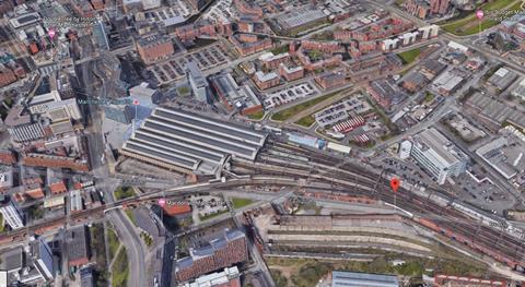 Aerial view of the Manchester Piccadilly regeneration framework area