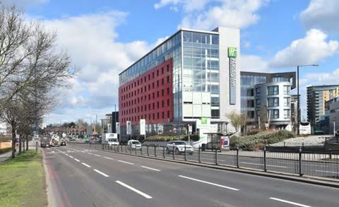 The Holiday Inn London West, which will be demolished to make way for KPF's twin-towers proposals