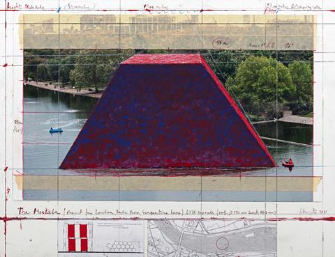 The Mastaba (Project for London, Hyde Park, Serpentine Lake) by Christo