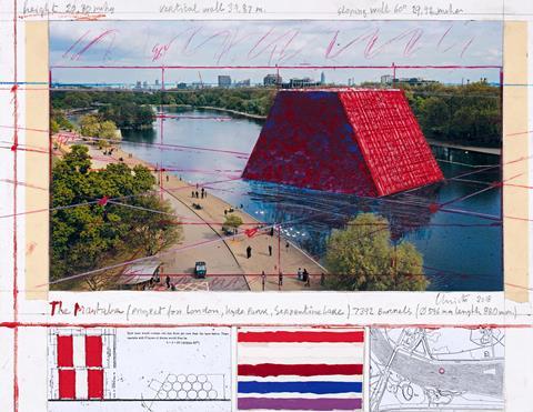 The Mastaba (Project for London, Hyde Park, Serpentine Lake) by Christo