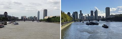 View west from Westminster Bridge