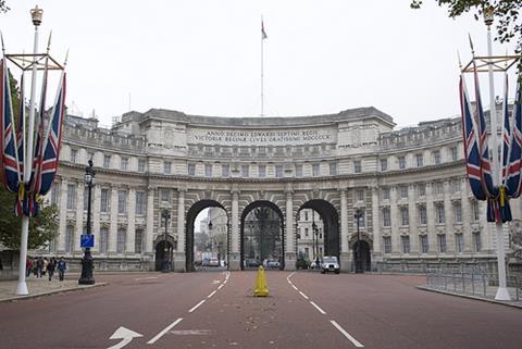 Grade I listed London landmark Admiralty Arch