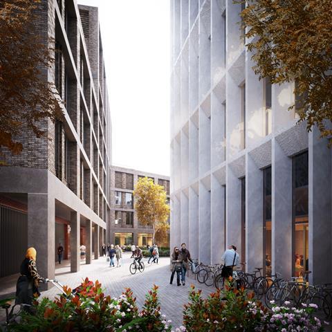 Hawkins Brown's consented plans for the UCL neuroscience centre on Gray's Inn Road - courtyard