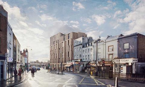 De Metz Forbes Knight Architects Kentish Town proposals, seen from Highgate Road