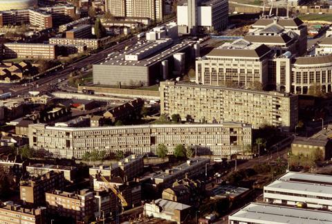 Robin Hood Gardens - aerial view