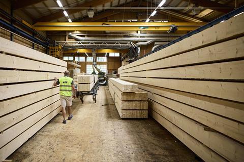 Manufacturing of Vert at Neue Holzbau credit AHEC and Petr Krejci