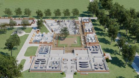 Ground-floor view of Hopkins Architects' SciTech proposals for Haileybury School in Hertfordshire