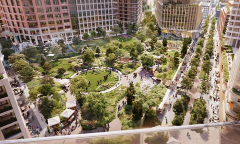 The Table Urban Park at Earls Court - CGI. Image courtesy of ECDC