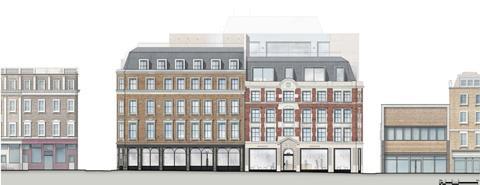 Drury Lane elevation of Barr Gazetas' Covent Garden plans