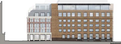 Shelton Street elevation of Barr Gazetas' Covent Garden plans