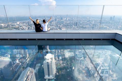 The top-floor observation deck at Buro Ole Scheeren's MahaNakhon tower in Bangkok 