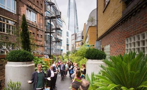 Gibbons Rent in Southwark - alleyways between buildings were transformed into a community garden