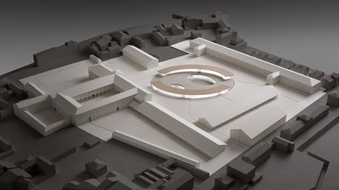 Model of David Chipperfield Architects Milan's proposed Padua campus