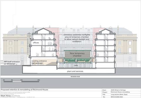 Save Mark Hines temporary Commons Parliament - long section final