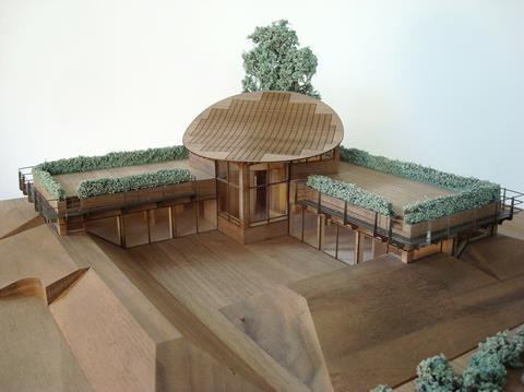 Model of the original Maggie's Newcastle by Cullinan Studio